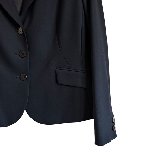 NWT TALBOTS WOOL BLEND NAVY THEEE BUTTON BLAZER SIZE 18 - Picture 8 of 13